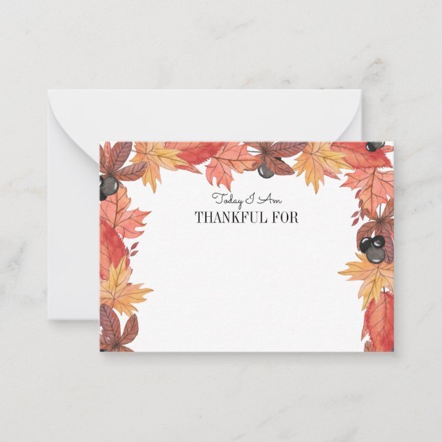 Tarjeta Pequeña El Día De Acción De Gracias De Las Saltas De Otoño (Anverso)