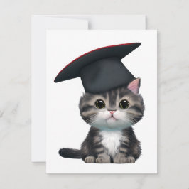 Tarjeta Pequeña El Día de Graduación de Gatos es un hito significa