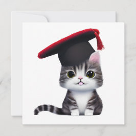 Tarjeta Pequeña El Día de Graduación de Gatos es un hito significa