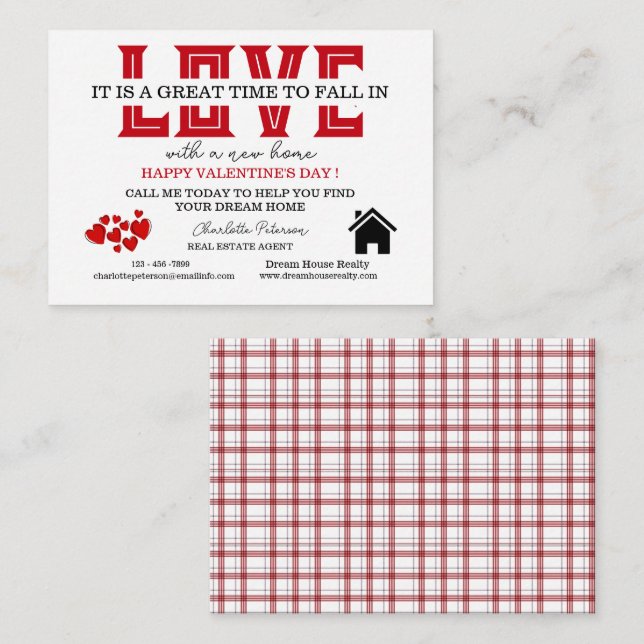 Tarjeta Pequeña El día de San Valentín de Agricultura Promocional  (Anverso / Reverso)