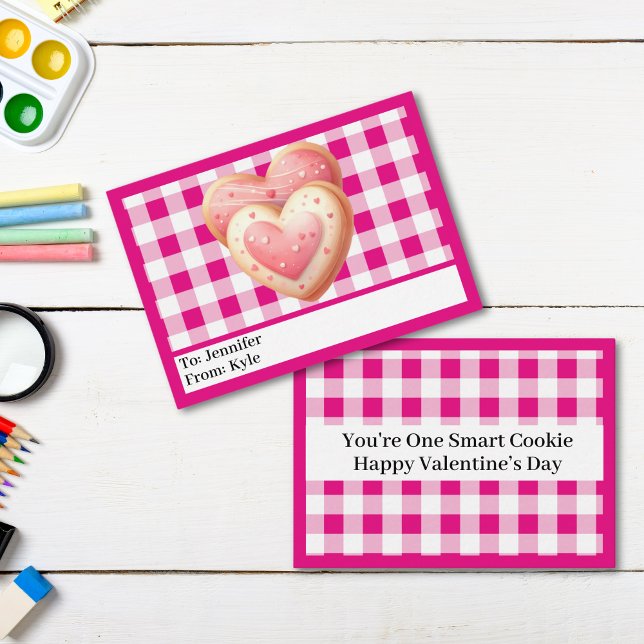 Tarjeta Pequeña El día de San Valentín de clase pequeña rosa rosad (Subido por el creador)