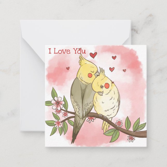 Tarjeta Pequeña El día de San Valentín de corte (Anverso)