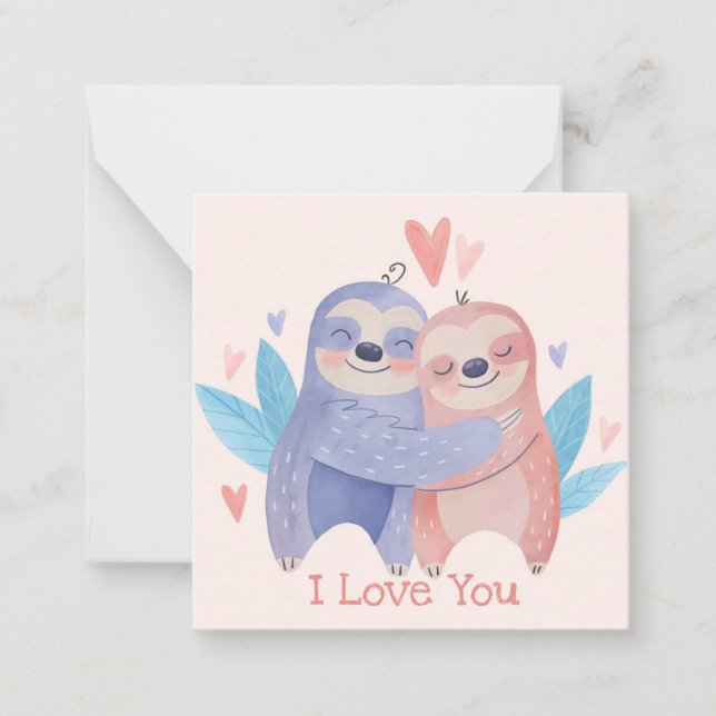 Tarjeta Pequeña El día de San Valentín de corte (Anverso)
