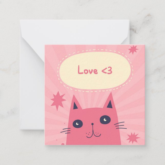 Tarjeta Pequeña El día de San Valentín de corte (Anverso)