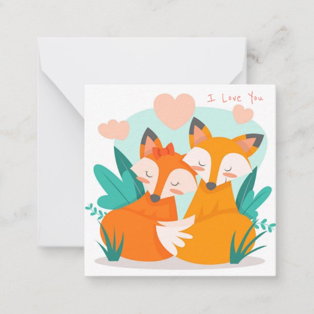 Tarjeta Pequeña El día de San Valentín de corte (Anverso)