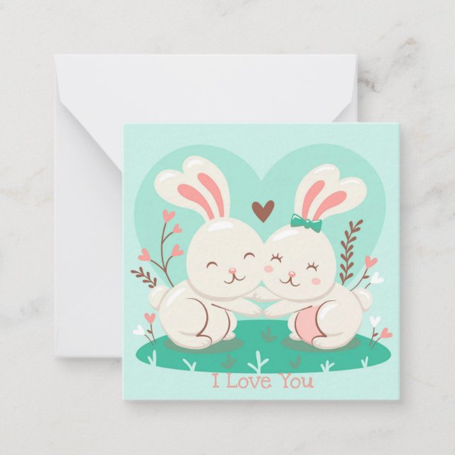 Tarjeta Pequeña El día de San Valentín de corte (Anverso)