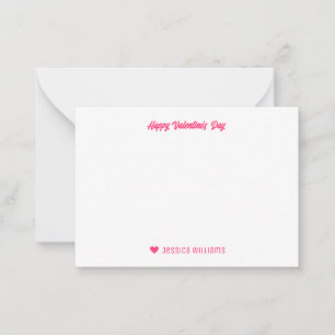 Tarjeta Pequeña El día de San Valentín de patrón cardíaco de Perso