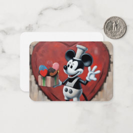 Tarjeta Pequeña El Día de San Valentín del ratoncito
