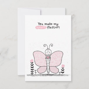 Tarjeta Pequeña El día de San Valentín en aula