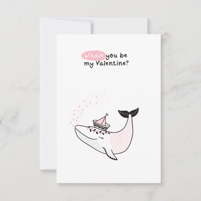 Tarjeta Pequeña El día de San Valentín en aula (Anverso)