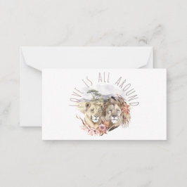 Tarjeta Pequeña El día de San Valentín León Valentine