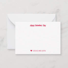 Tarjeta Pequeña El día de San Valentín moderno de patrón cardíaco 