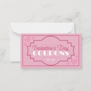 Tarjeta Pequeña El día de San Valentín personalizado vintage Coupo