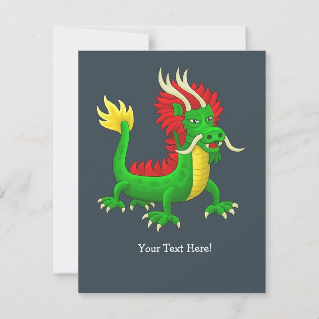 Tarjeta Pequeña El Dragón Chino (Anverso)