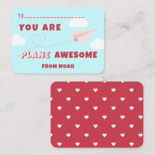 Tarjeta Pequeña El El día de San Valentín de aula Plane Awesome