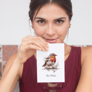 Tarjeta Pequeña El encantador Backyard Robin, personalizado