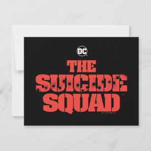 Tarjeta Pequeña El escuadrón suicida   Logo rojo y negro