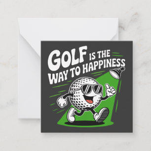 Tarjeta Pequeña El golf es el camino a la felicidad