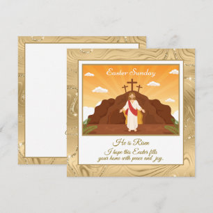 Tarjeta Pequeña "Él ha Resucitado" Feliz Pascua - Religioso Person