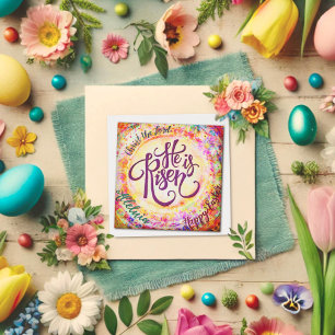 Tarjeta Pequeña Él ha Resucitado Pretty Religious Easter Inspirivi