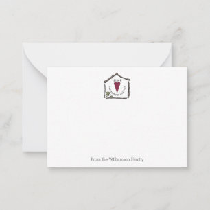 Tarjeta Pequeña El hogar simple es donde el corazón es Personaliza