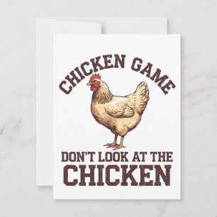 Tarjeta Pequeña El juego del pollo no mira al pollo