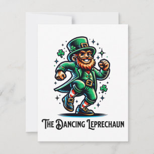 Tarjeta Pequeña El Leprechaun bailarín
