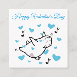 Tarjeta Pequeña El malvado tímido del corazón feliz El día de San 