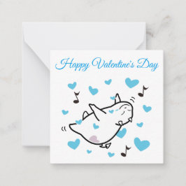Tarjeta Pequeña El malvado tímido del corazón feliz El día de San