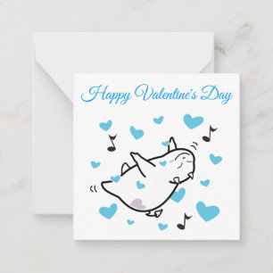 Tarjeta Pequeña El malvado tímido del corazón feliz El día de San
