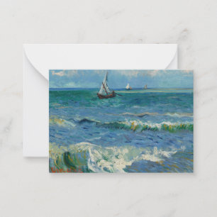 Tarjeta Pequeña El mar en Les Saintes Maries de la Mer   Van Gogh