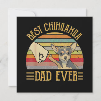 Tarjeta Pequeña El mejor atardecer retro de Chihuahua Dad