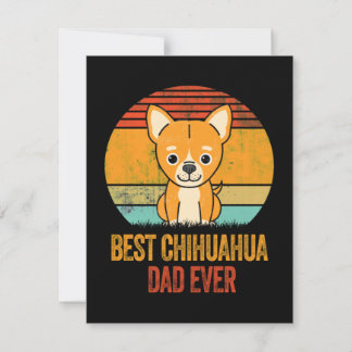 Tarjeta Pequeña El mejor papá de Chihuahua que ha estado molesto