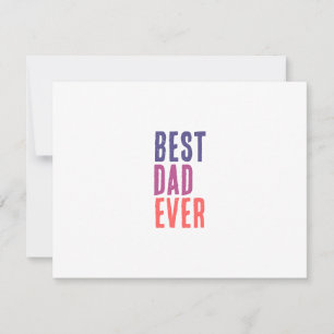 Tarjeta Pequeña El mejor papá del mundo minimalista genial profesi