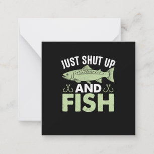 Tarjeta Pequeña El Regalo De Los Pescadores Simplemente Cállate Y