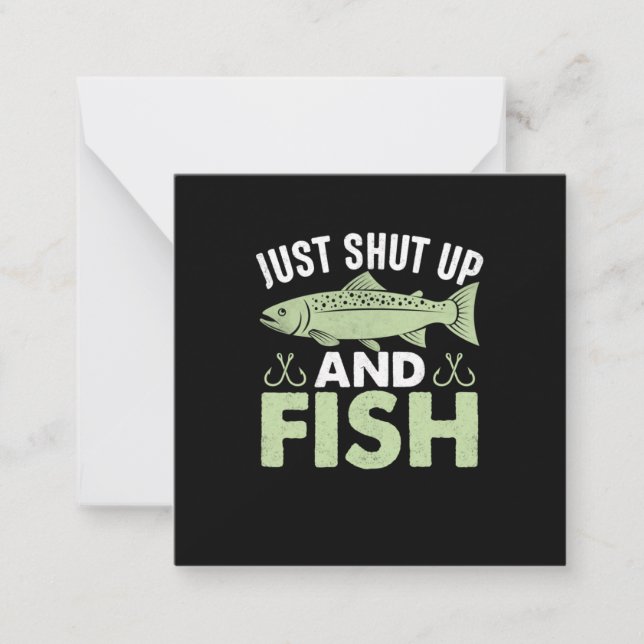 Tarjeta Pequeña El Regalo De Los Pescadores Simplemente Cállate Y  (Anverso)