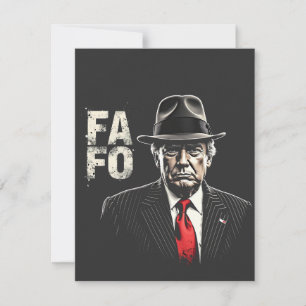 Tarjeta Pequeña El retro estadounidense Donald Trump FAFO Patriota