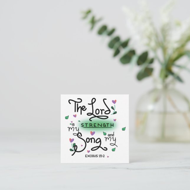 Tarjeta Pequeña El Señor es mi Fuerza (Anverso de pie)