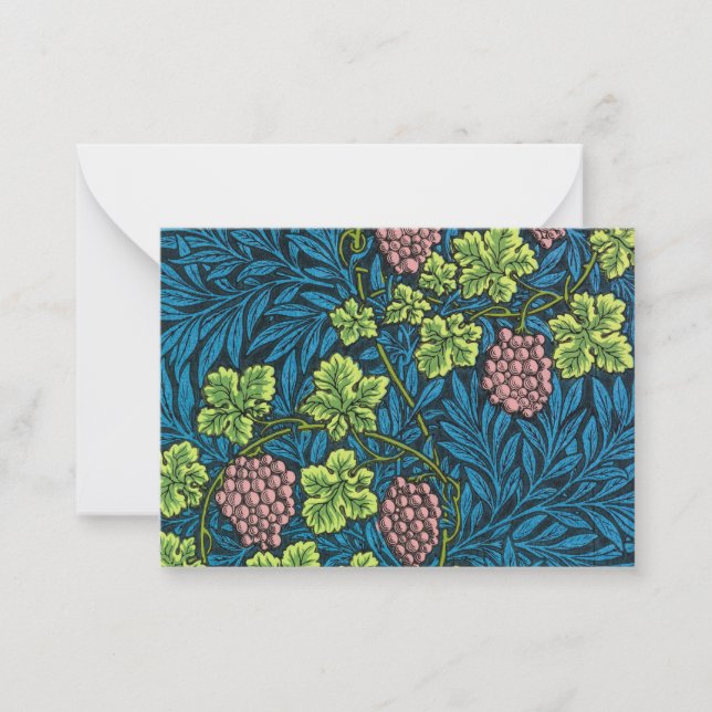 Tarjeta Pequeña El vino de William Morris (Anverso)