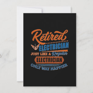 Tarjeta Pequeña Electricista jubilado - Regalo eléctrico