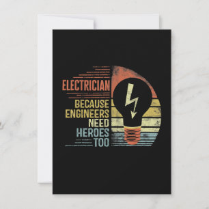 Tarjeta Pequeña Electricista Masculino Porque Los Ingenieros Tambi