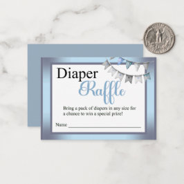 Tarjeta Pequeña Elefante Azul Cutie - Diaper Raffle