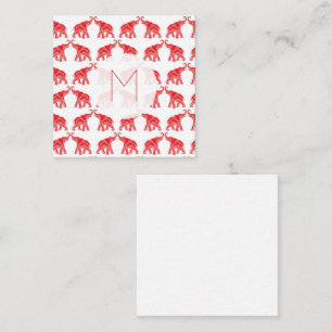 Tarjeta Pequeña Elefante Rojo Afortunado