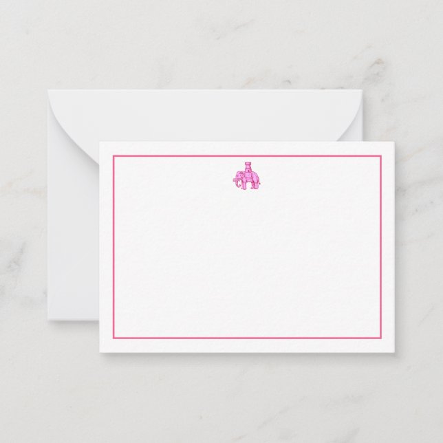 Tarjeta Pequeña Elefante y Castillo (Anverso)