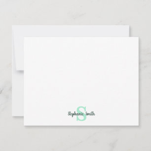 Tarjeta Pequeña Elegancia de la firma de la escritura de Monograma