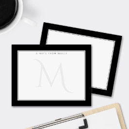 Tarjeta Pequeña Elegancia de monograma desvanecido Personal Profes