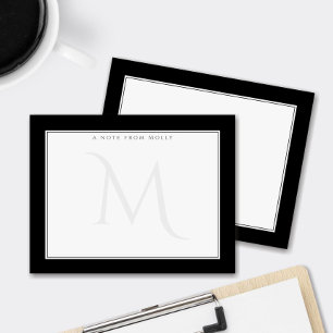 Tarjeta Pequeña Elegancia de monograma desvanecido Personal Profes