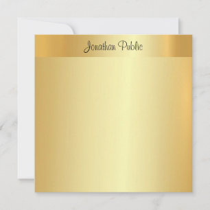 Tarjeta Pequeña Elegant Gold Professional Nombre de guión gráfico