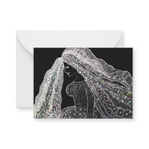 Elegant Intricate Line Art Flat Note Card