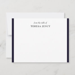 Tarjeta Pequeña Elegant Minimalist Navy Blue Desk Design